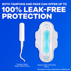 Tampax Pearl Tampons | LeakGuard Braid & Easy Applicator

