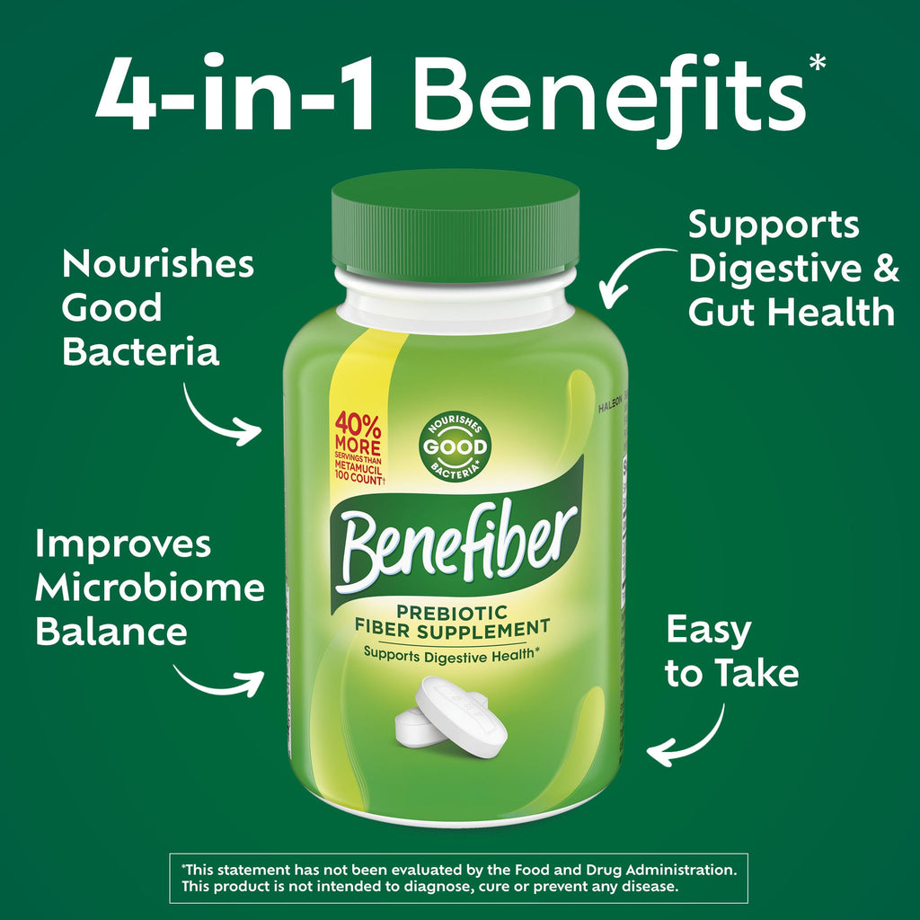 Benefiber Prebiotic GLP-1 Fiber Caplets | Digestive Support

