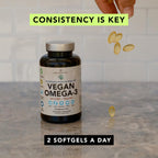 AMANDEAN Vegan Omega-3 Softgels with Algae DHA & EPA

