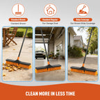 CleanHome Push Broom with Ergonomic Handle - Heavy Duty

