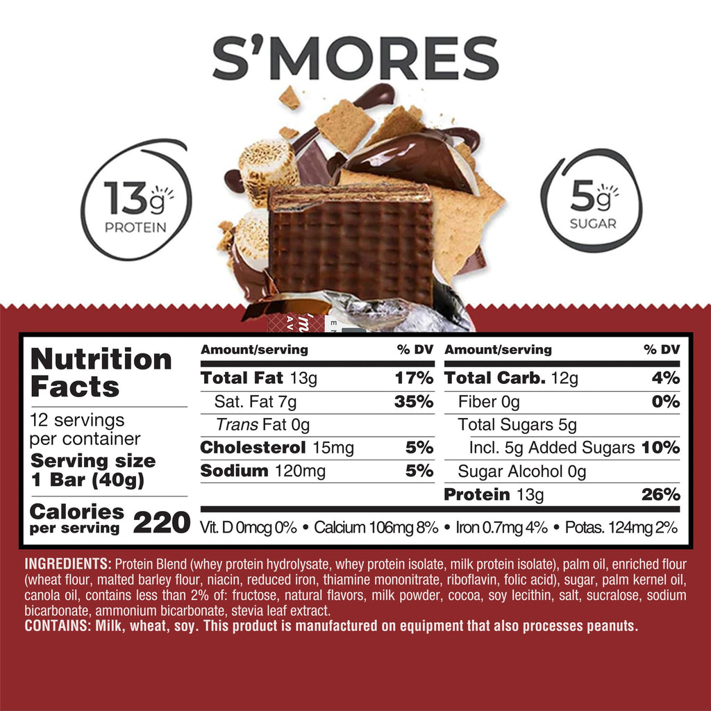 Power Crunch Protein Energy Wafer Bars S'Mores 1.4 oz

