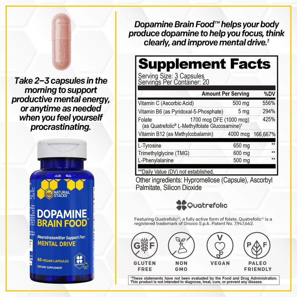 Natural Stacks Cognitive Support Supplement | Focus

