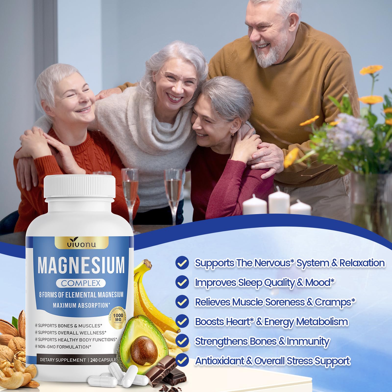Magnesium Complex Supplement for Bone & Muscle Health

