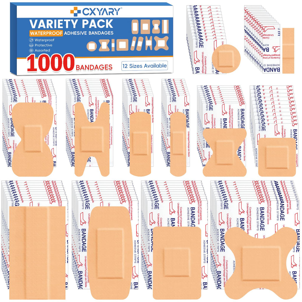 CXYARY Assorted Bandages Latex-Free Waterproof