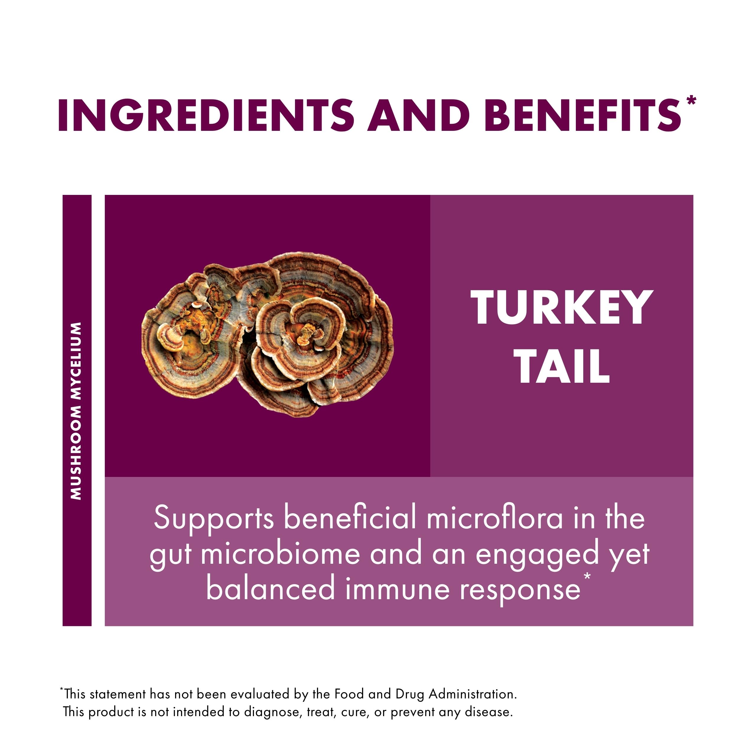 Host Defense Turkey Tail Capsules Digestive Health

