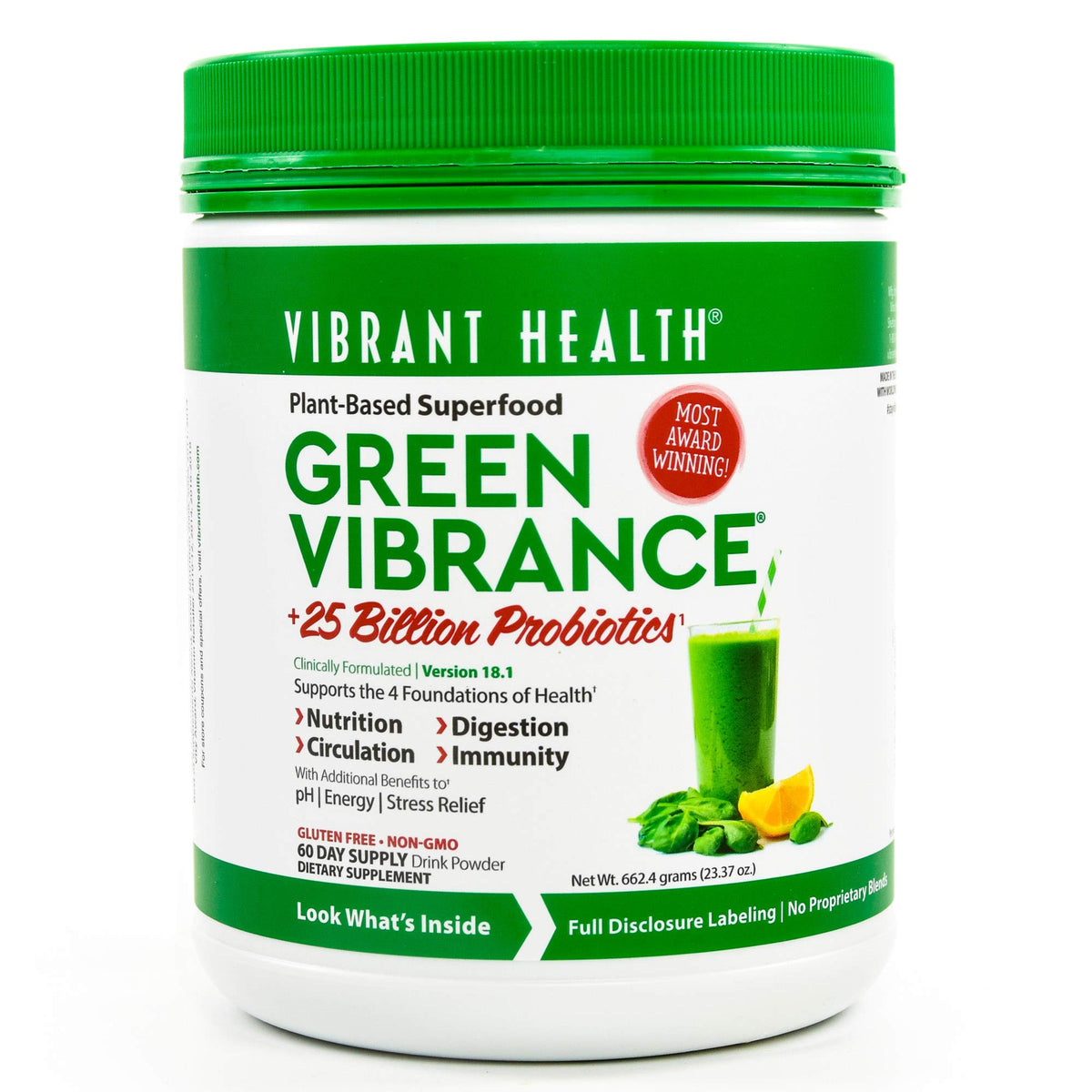 Vibrant Health Green Vibrance Plant-Based Superfood Powder