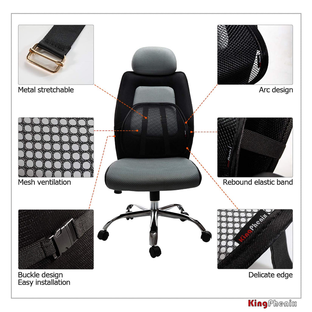 kingphenix Lumbar Support Cushion for Car and Office

