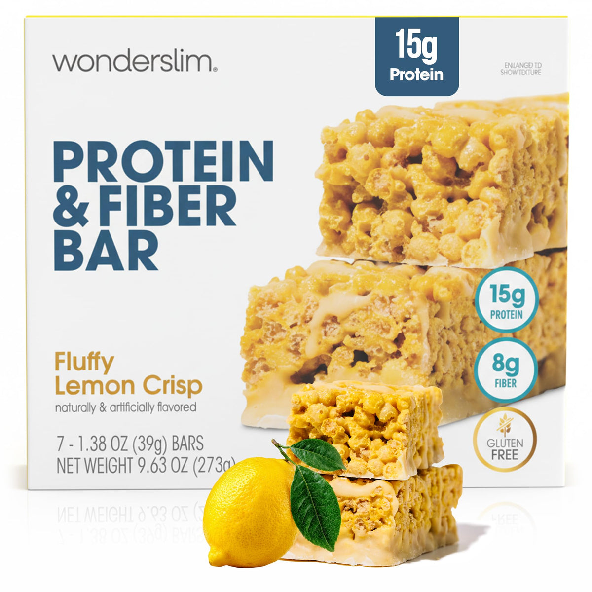 Wonderslim High Fiber Protein Bars – 15g Protein, Gluten Free