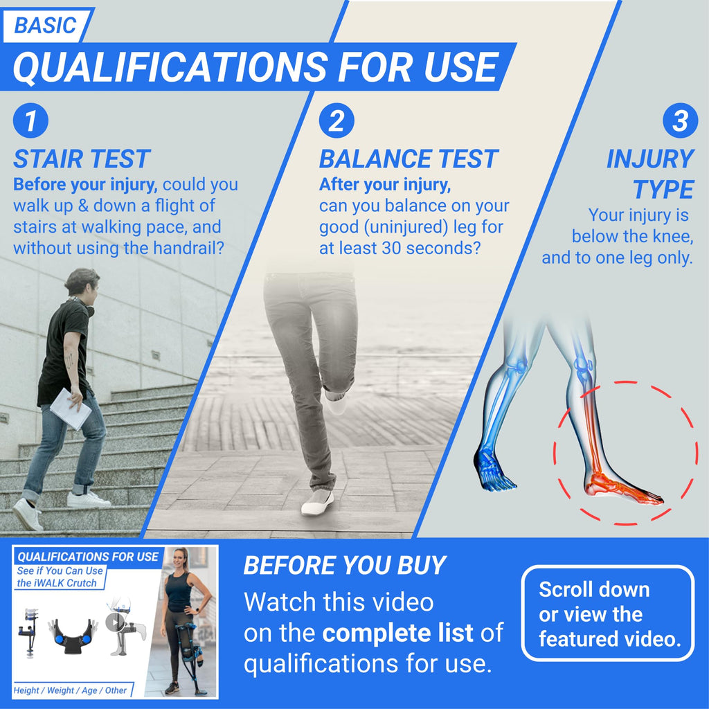 iWALK3.0 Hands-Free Knee Crutch | Mobility Alternative

