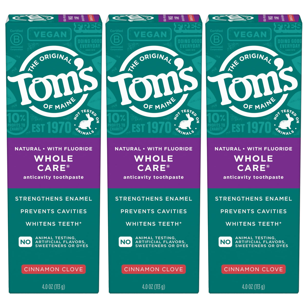 Tom's of Maine Whole Care Natural Fluoride Toothpaste