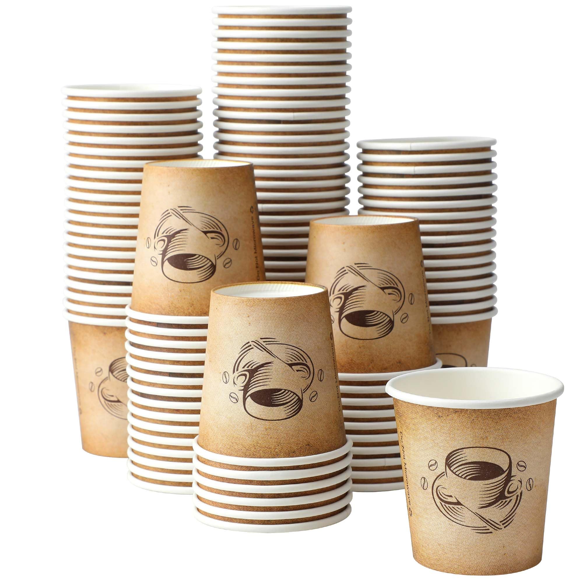 Clawsoff Paper Coffee Cups – Retro Design, Leak-Proof for Hot or Cold Beverages