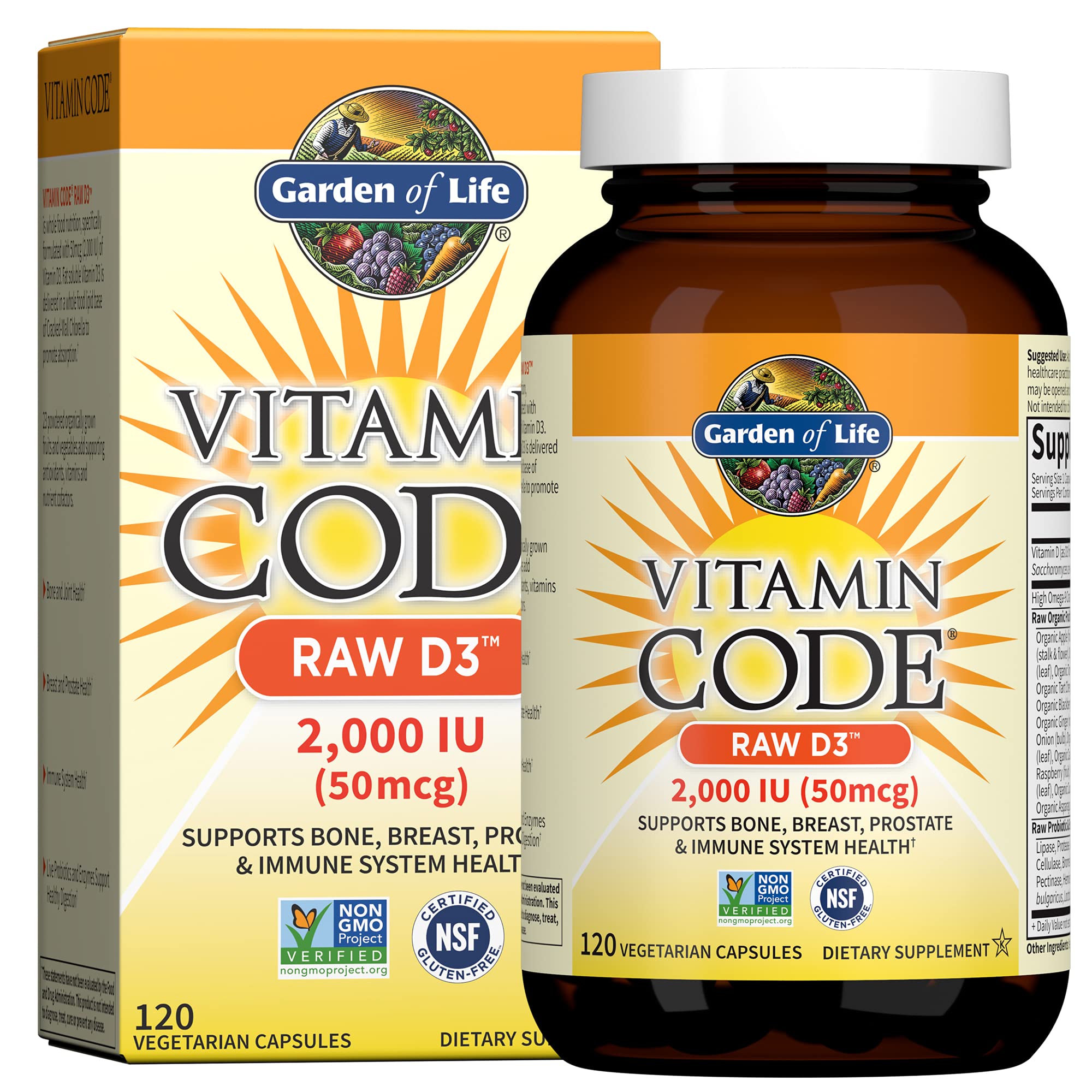 Garden of Life Vitamin Code RAW Vitamin D3 with Probiotics

