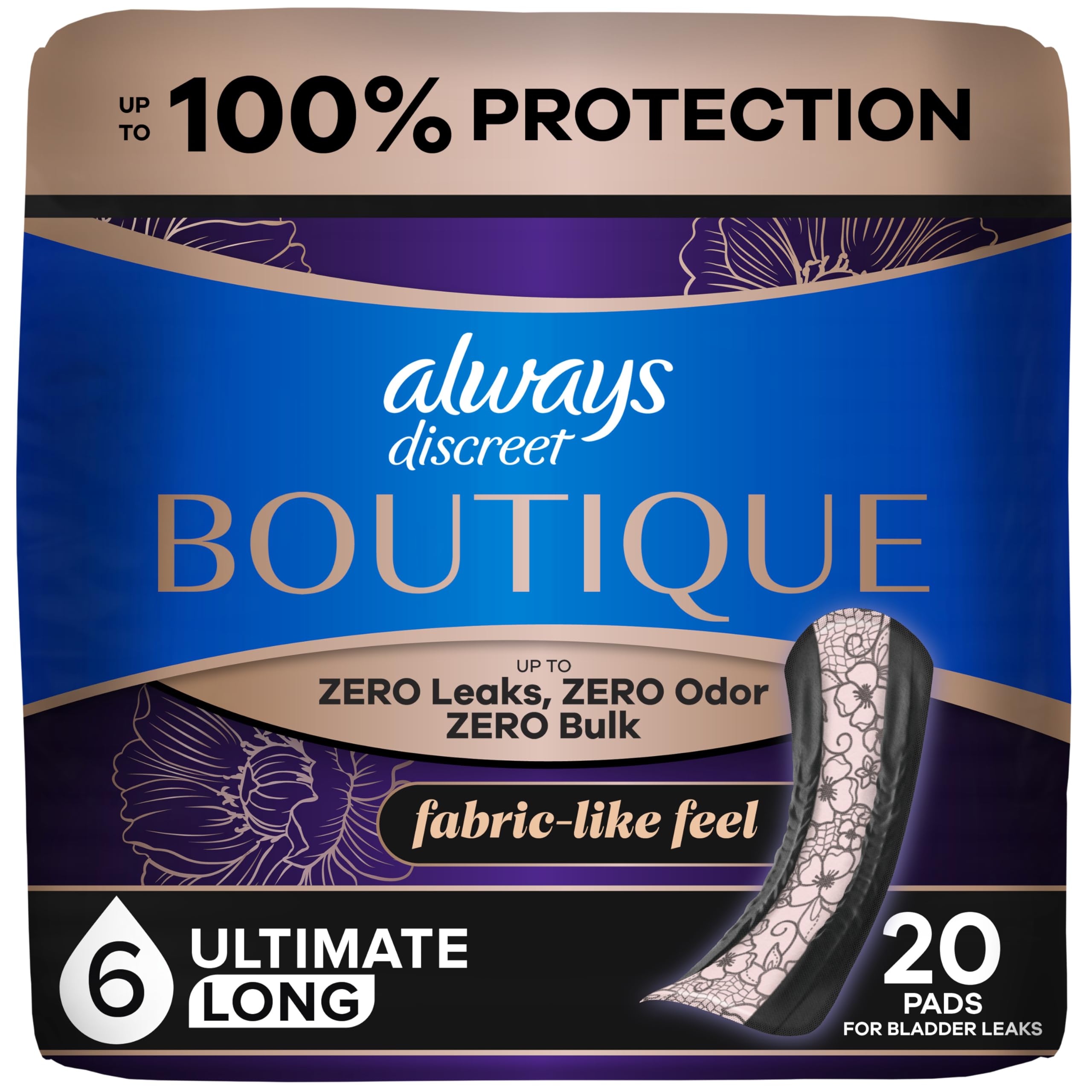 Always Discreet Boutique Incontinence Pads for Women