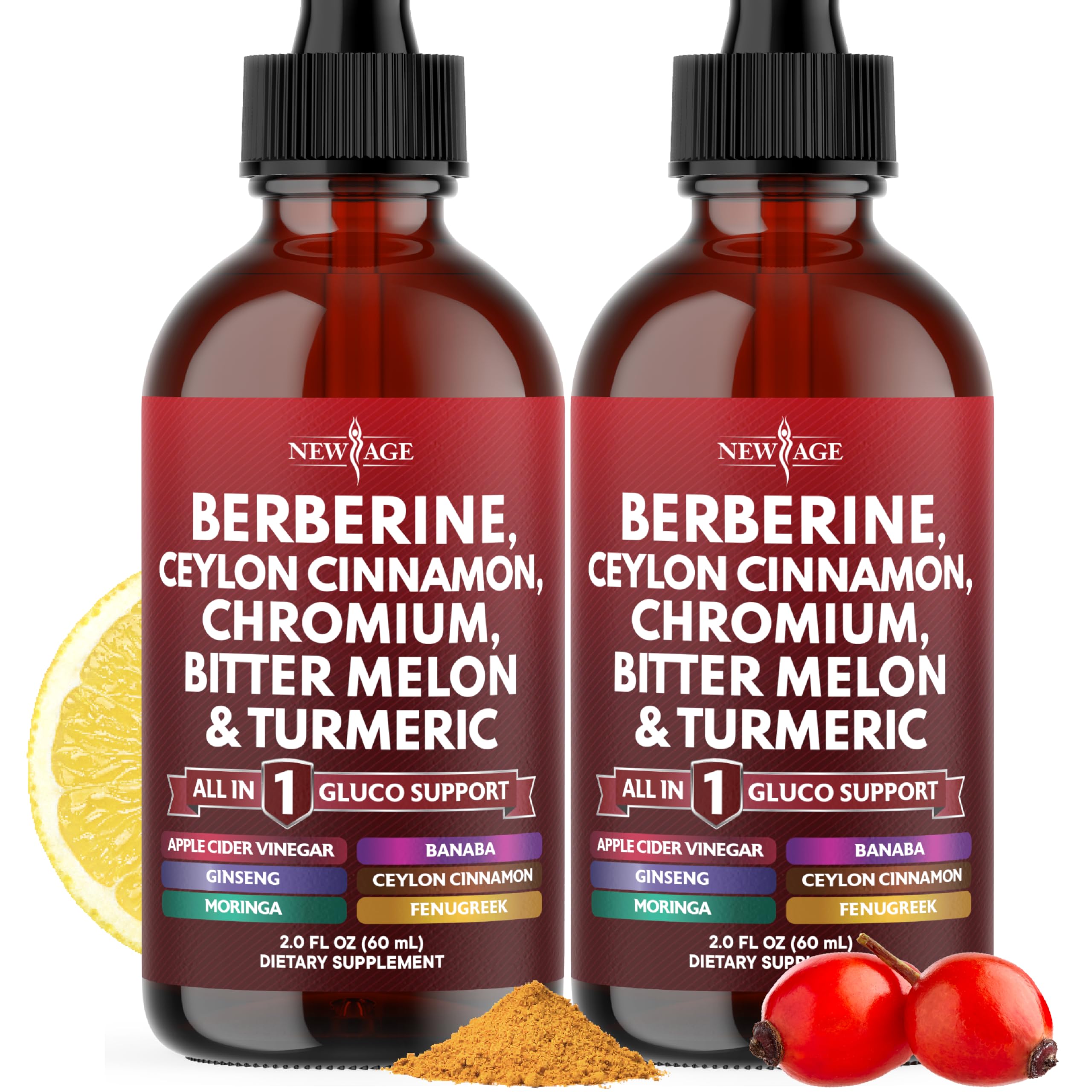 Berberine with Ceylon Cinnamon Liquid Drops Immune Support Supplement