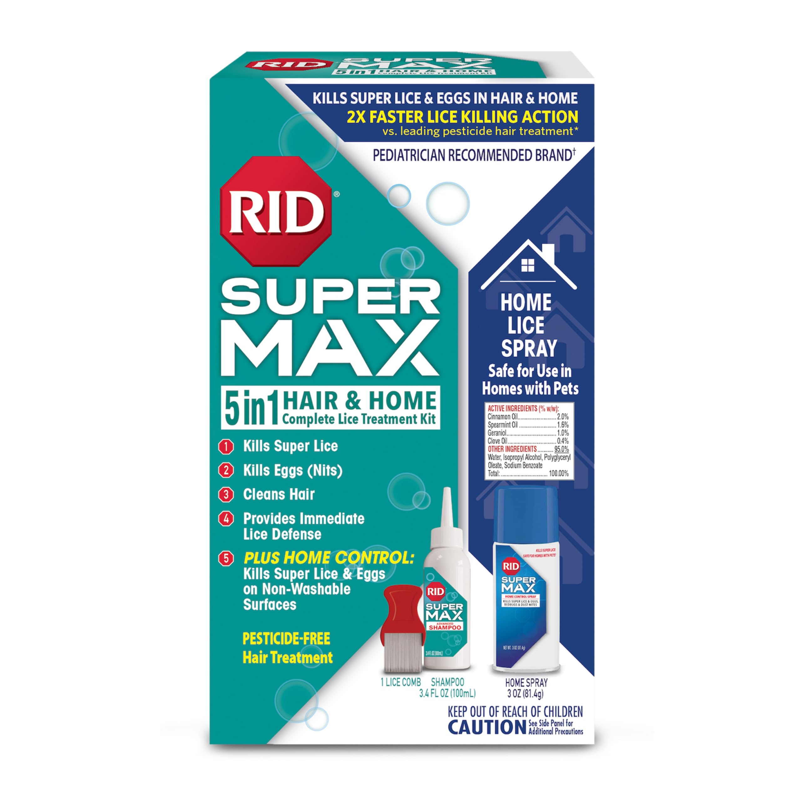RID Lice Treatment Kit with Daily Defense Shampoo