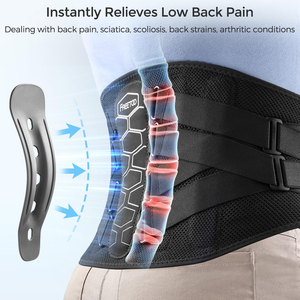 FREETOO Back Brace with Pulley System for Back Pain Relief

