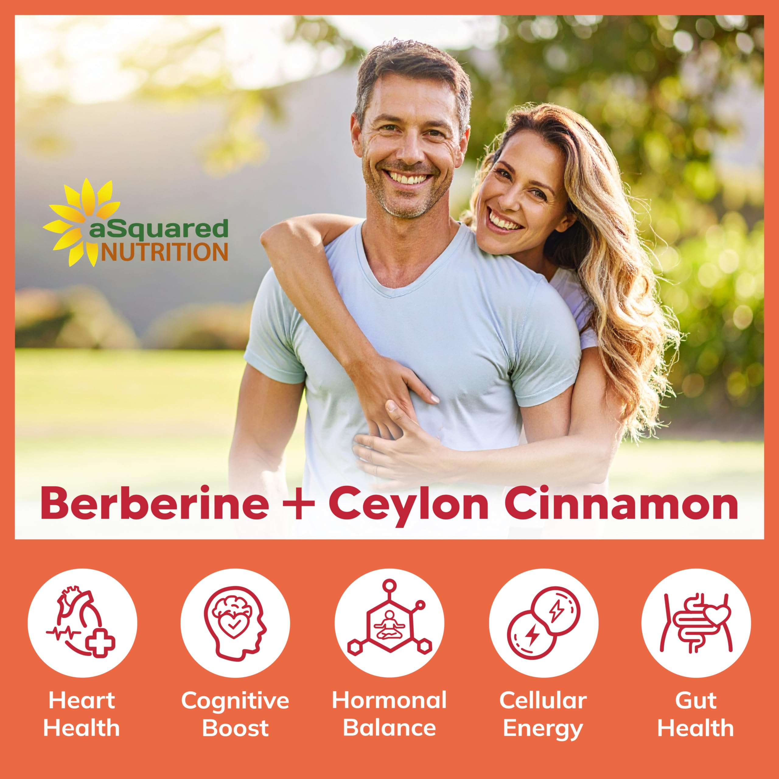 Berberine with Cinnamon by aSquared Nutrition | Max Strength

