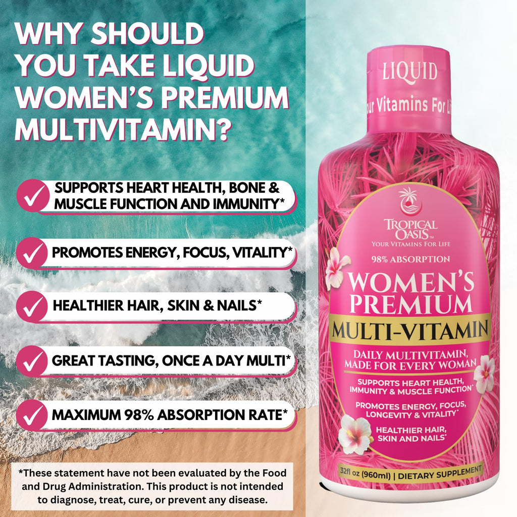 Liquid Multivitamin for Women – Tropical Oasis Formula

