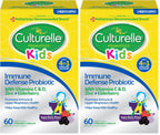 Culturelle Kids Immune Defense Probiotic with Vitamins C & D, Zinc & Elderberry - Berry Chewables