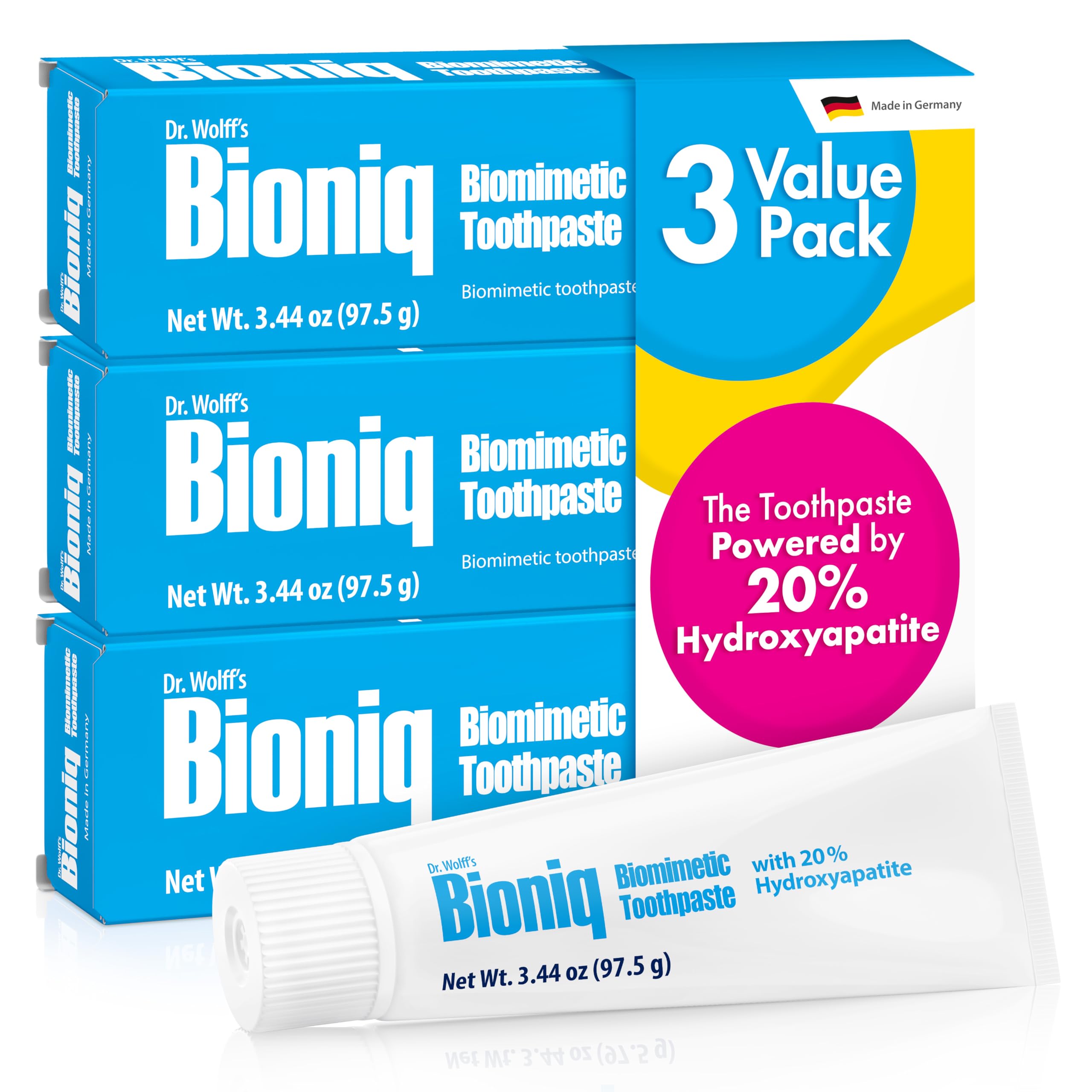 Bioniq Plus+ Gum Formula Toothpaste with BioHAP - Fluoride Free for Enamel & Gum Care