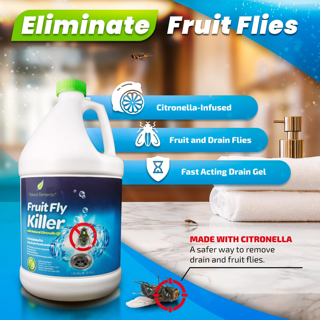 Natural Elements Drain Fly Killer Gel Non-Toxic

