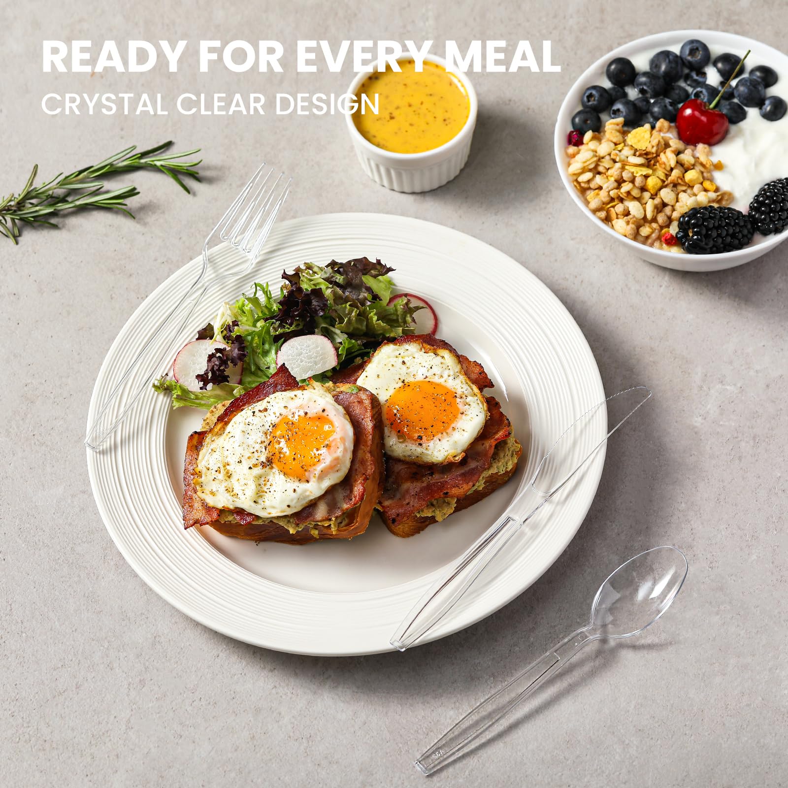 Heavy-Duty Plastic Cutlery Set – BPA-Free

