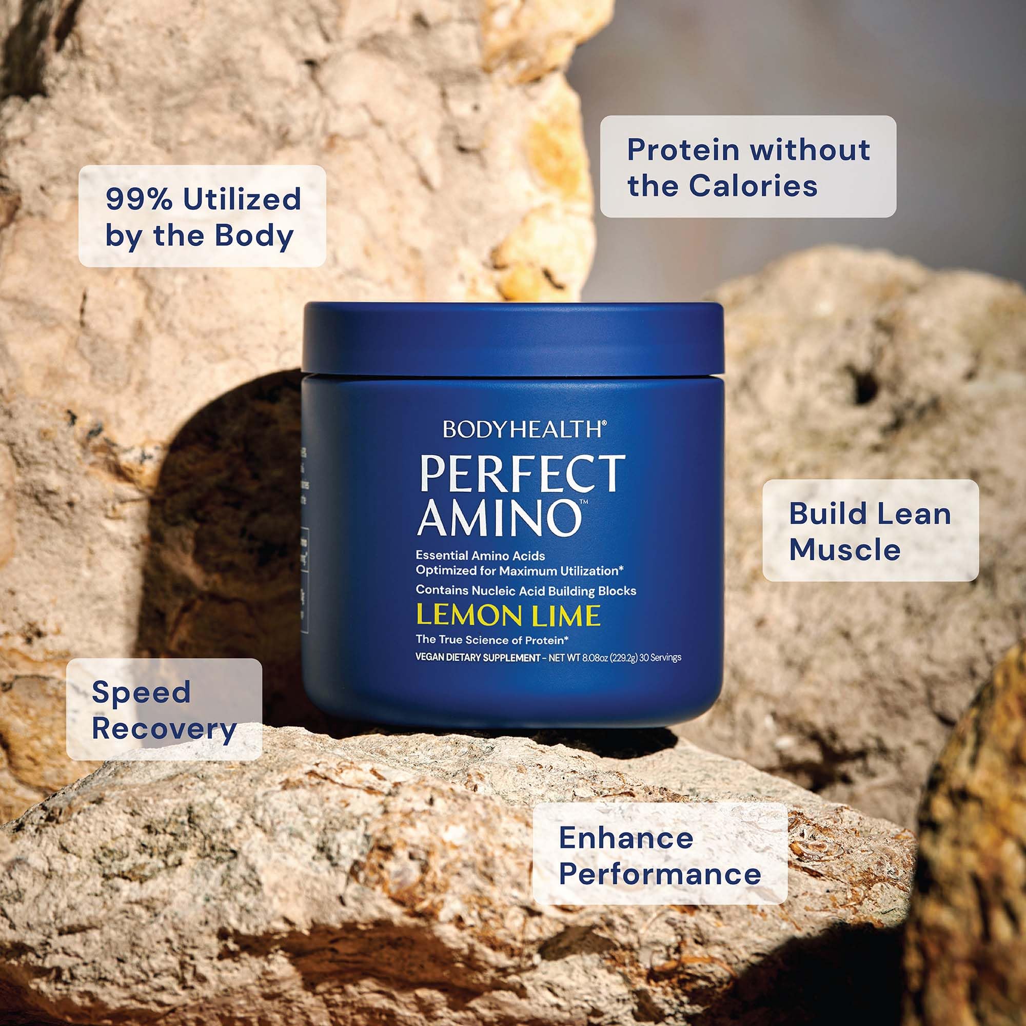 BodyHealth PerfectAmino Powder - BCAA & EAA for Muscle Recovery

