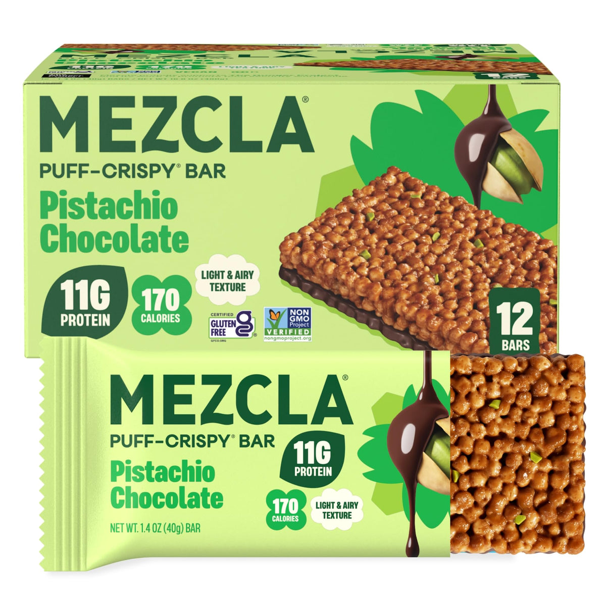 Mezcla Puff-Crispy Plant Based Protein Bars