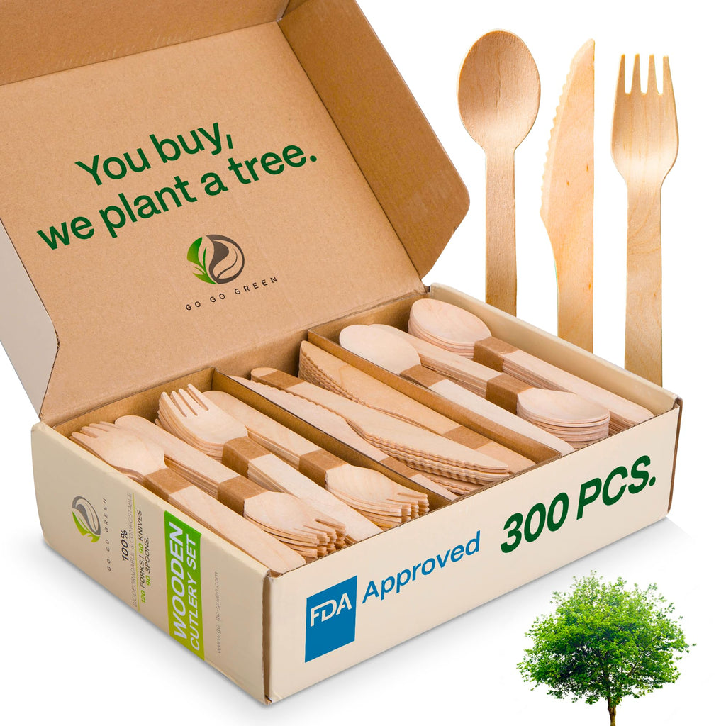 Compostable Cutlery Set - Disposable Utensils

