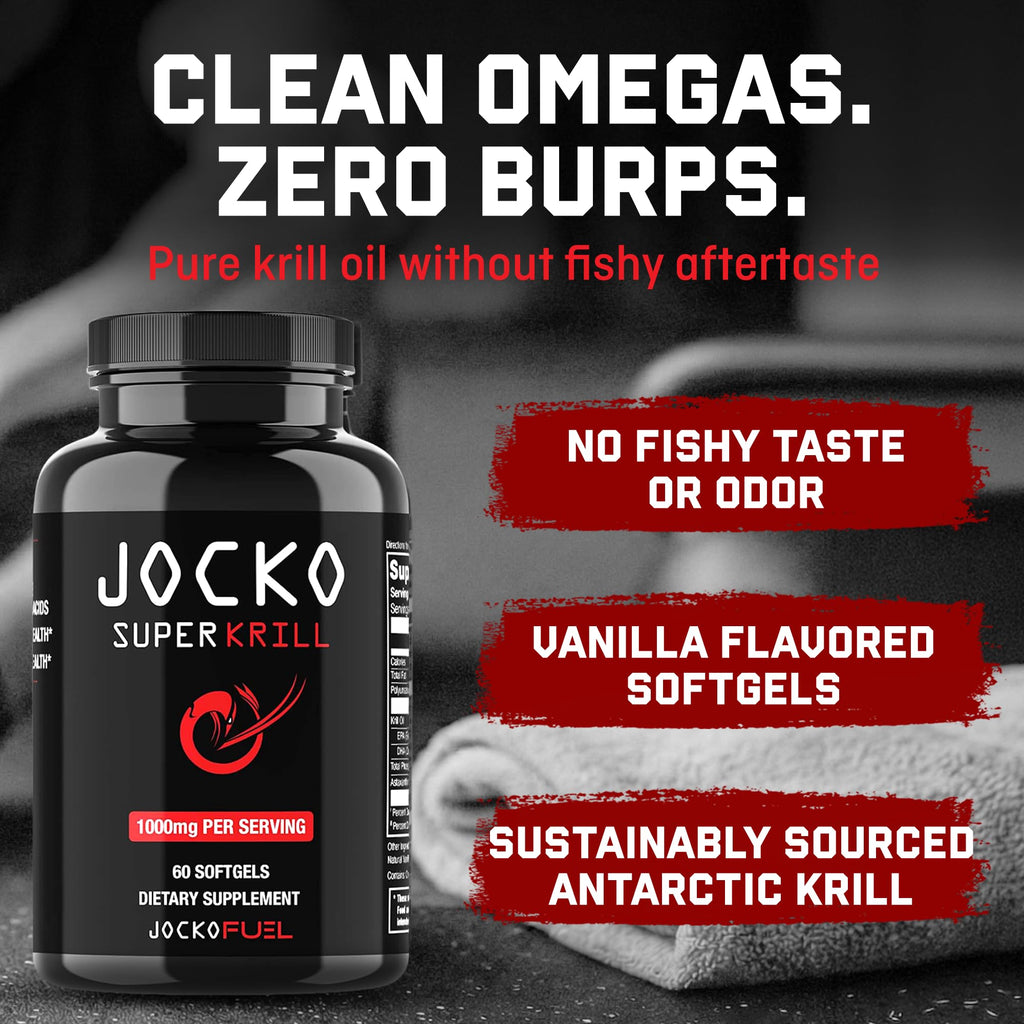 Jocko Fuel Antarctic Krill Oil Omega-3 1000mg Softgels

