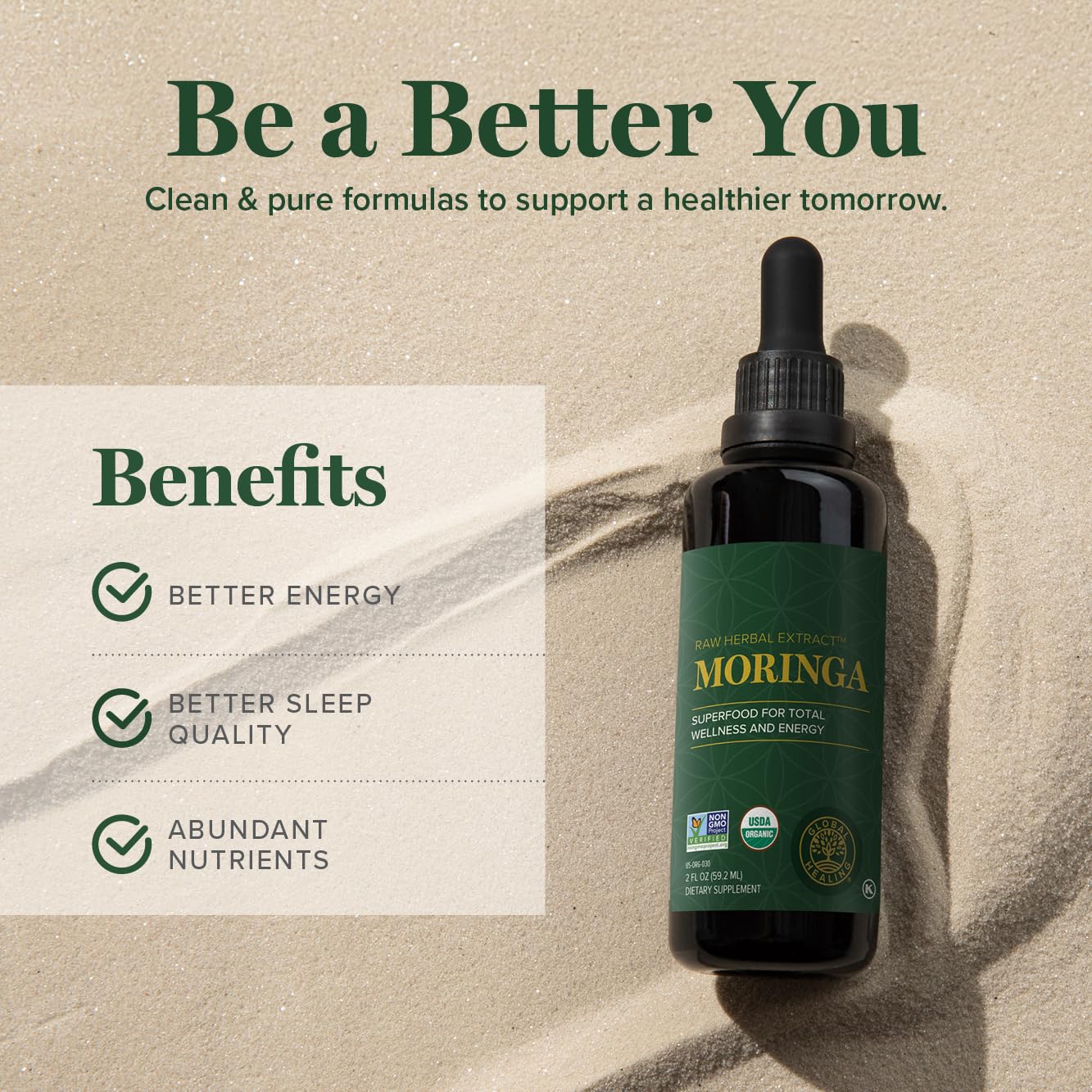 Global Healing Center Moringa Oleifera Extract Liquid Drops

