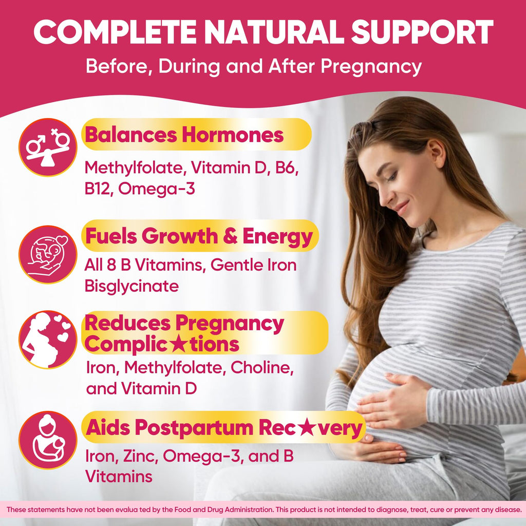 Prenatal Vitamins Gummies for Women with Methylfolate & DHA

