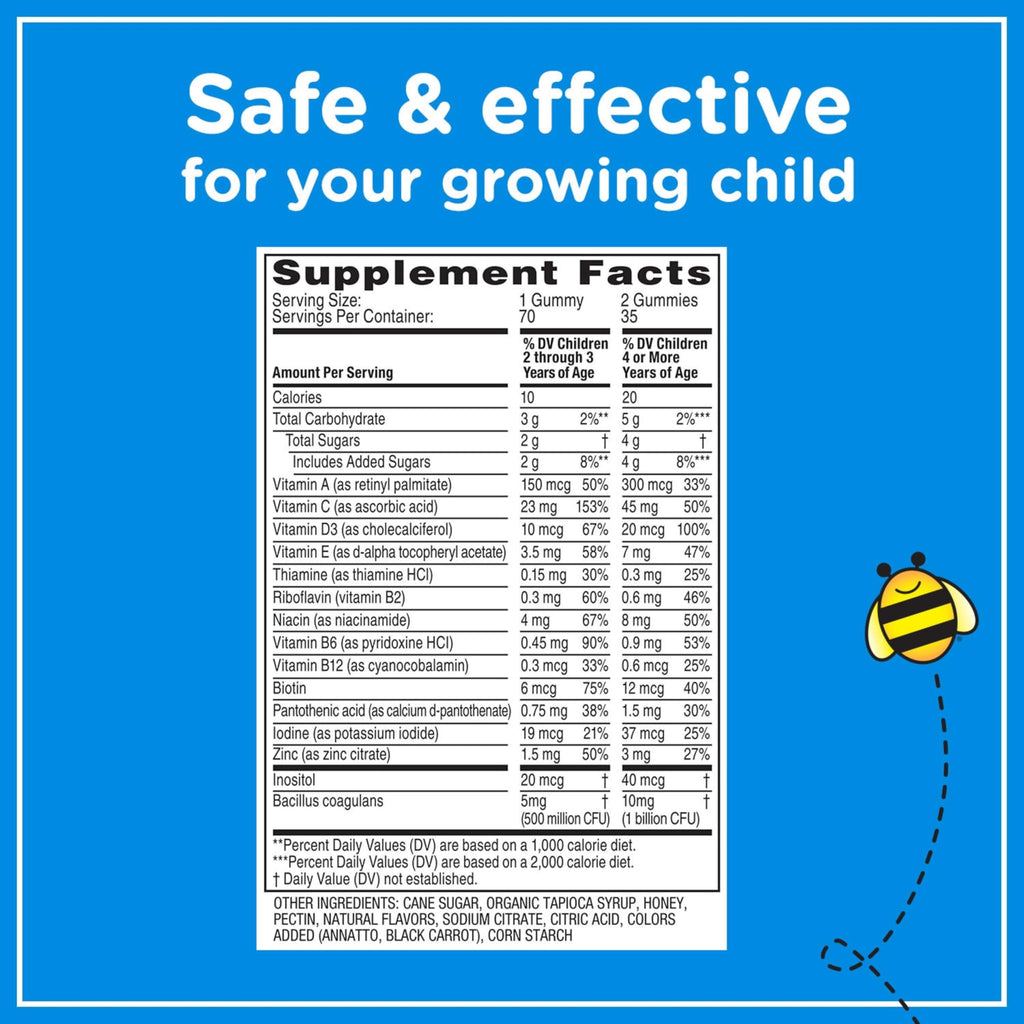 Zarbee's Kid's Complete Multivitamin + Probiotic Gummies

