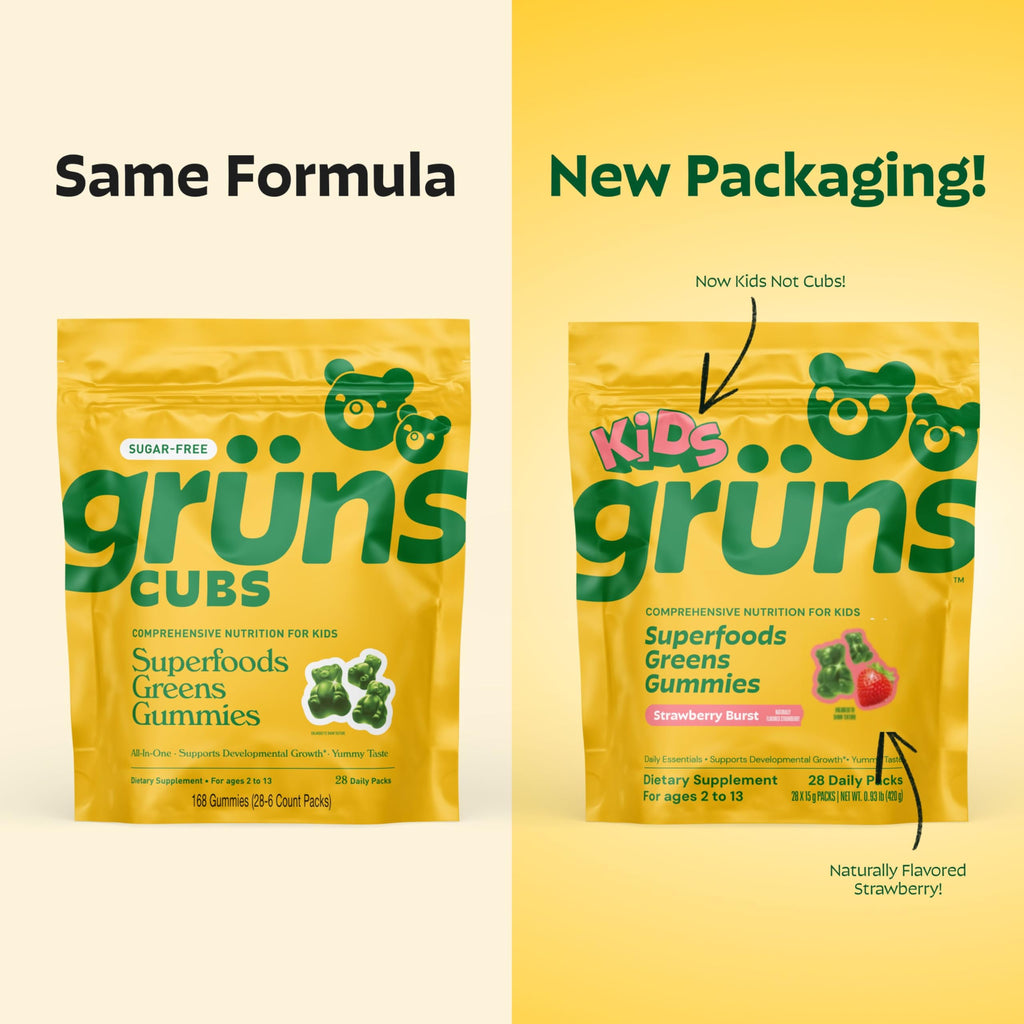 Gruns Kids Greens Gummies 20+ Vitamins

