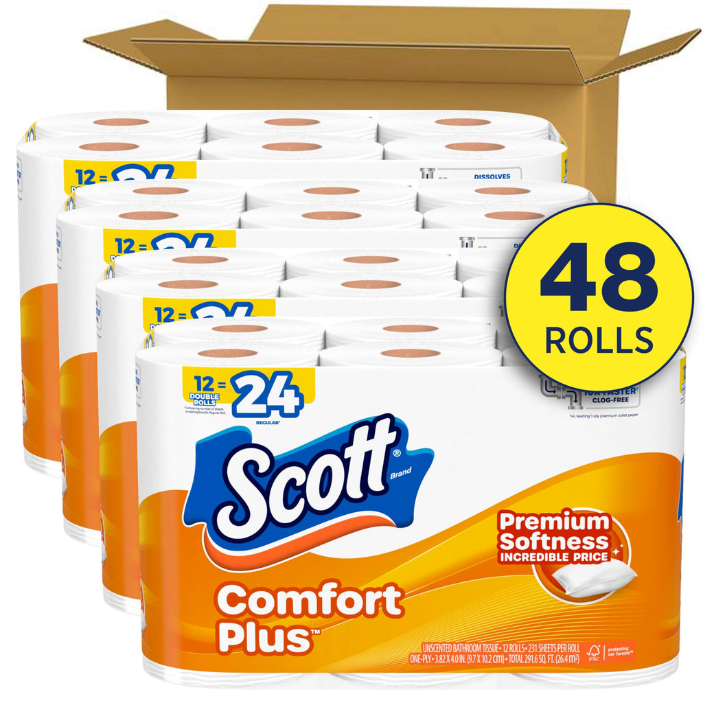 Scott ComfortPlus Toilet Paper Septic-Safe, Soft & Strong


