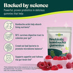 BoochBod Probiotic Kombucha Gummies for Gut Health

