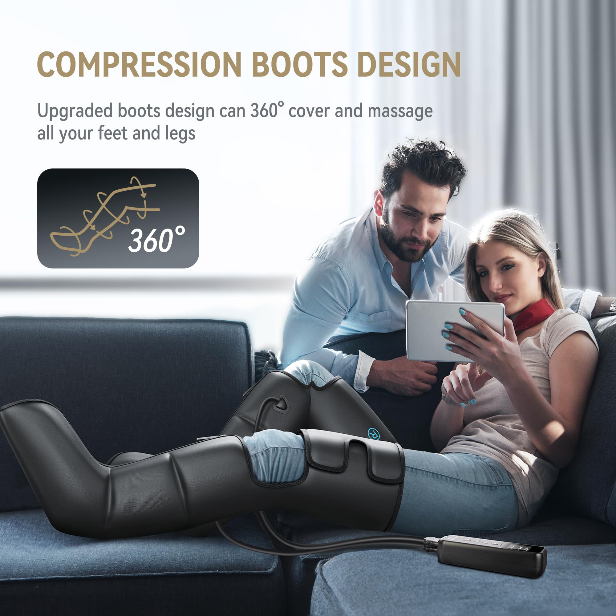 FIT KING Leg Massager with Air Compression LCD Display

