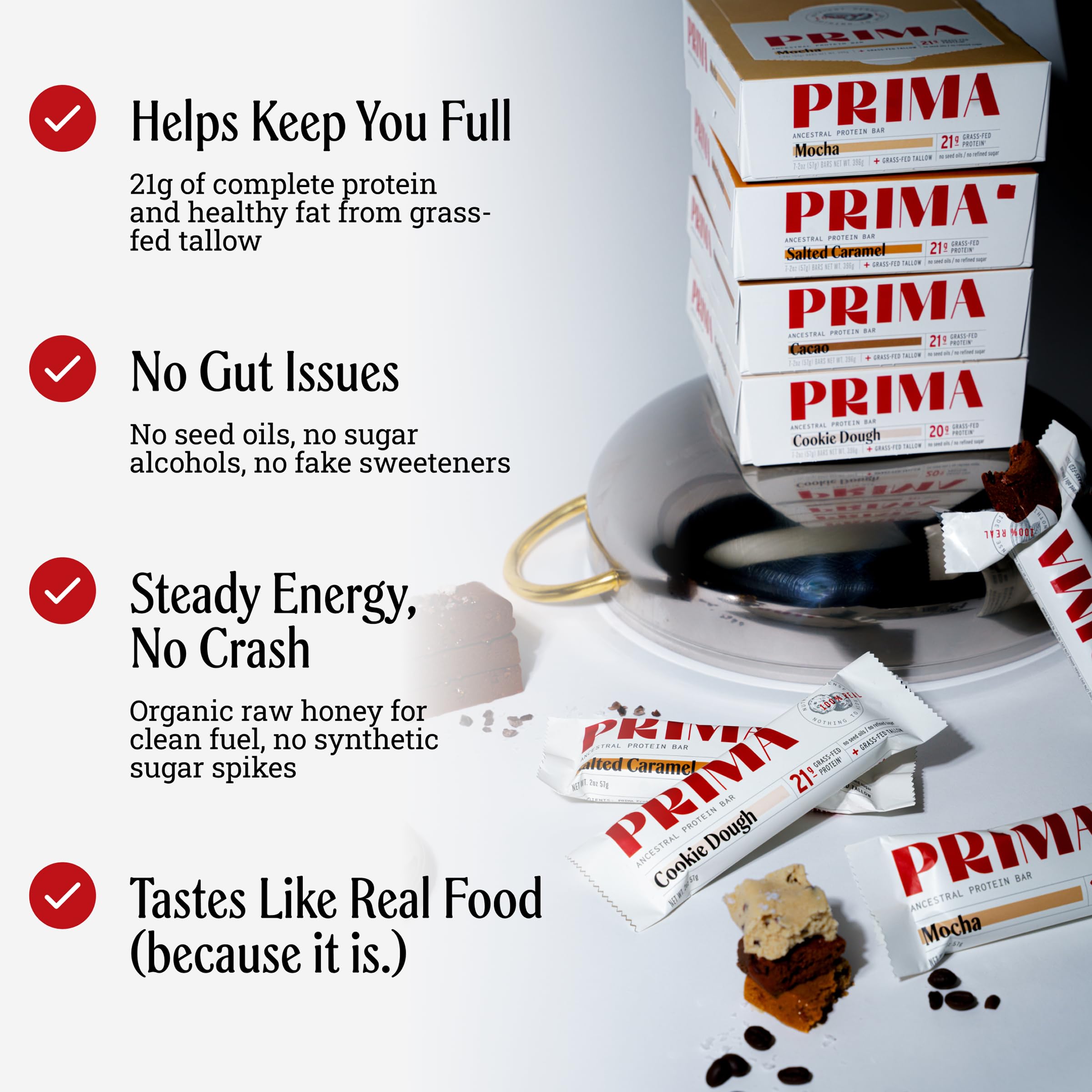 Prima Ancestral Protein Bar - Grass-Fed Whey & Collagen

