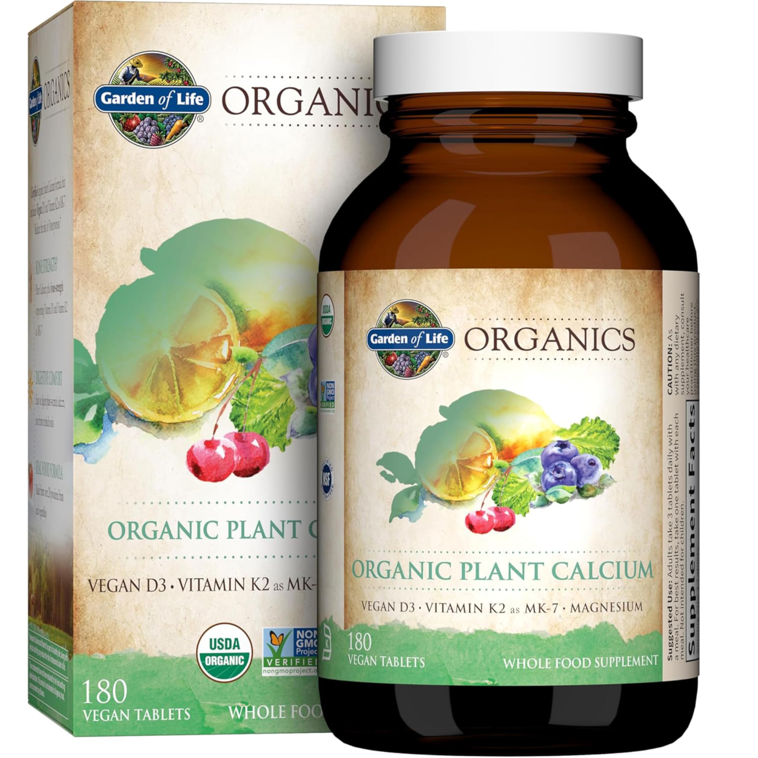Garden of Life Calcium with Magnesium, D3 & K2 - Whole Foods

