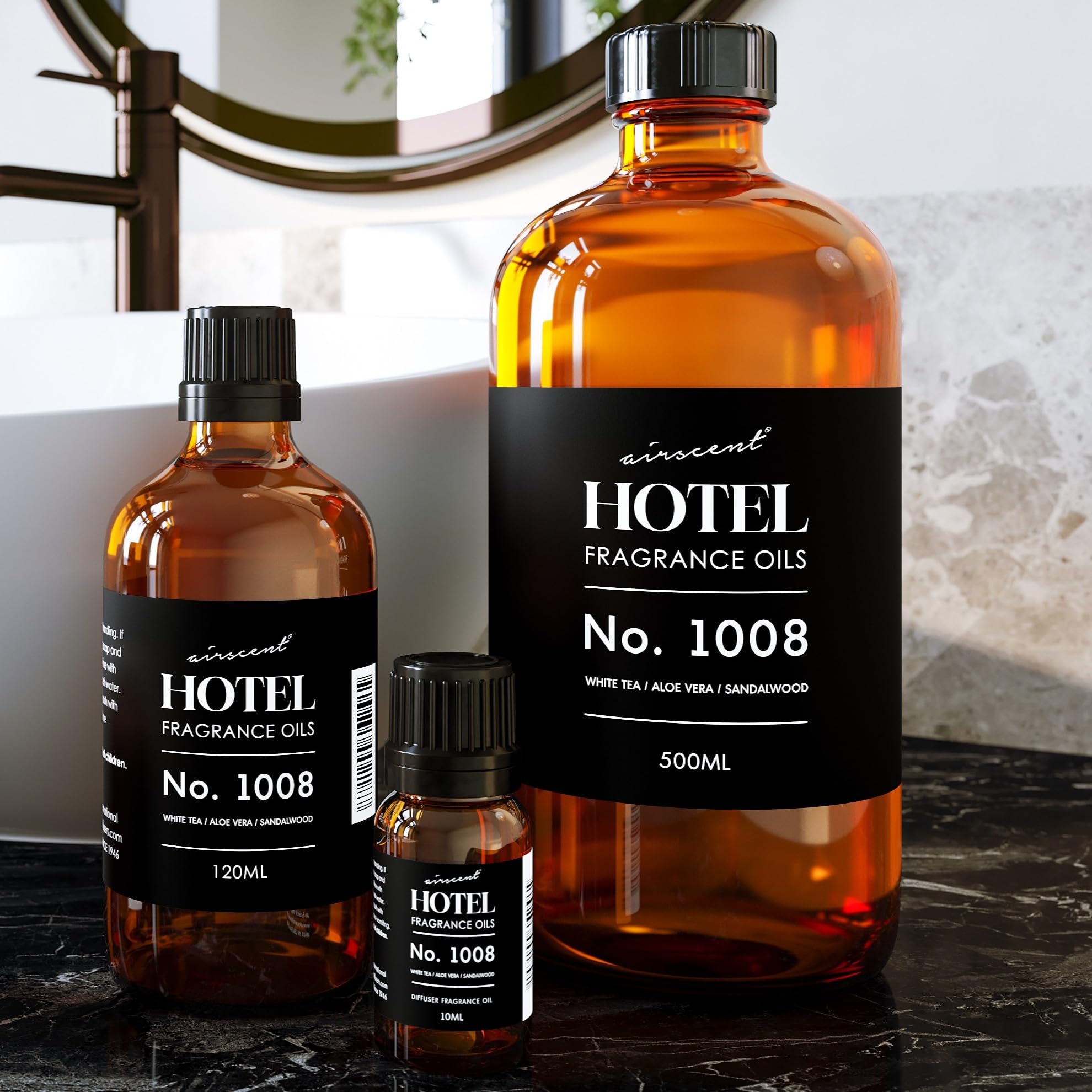 AirScent Hotel Diffuser Oil 1008 White Tea Aloe Sandalwood

