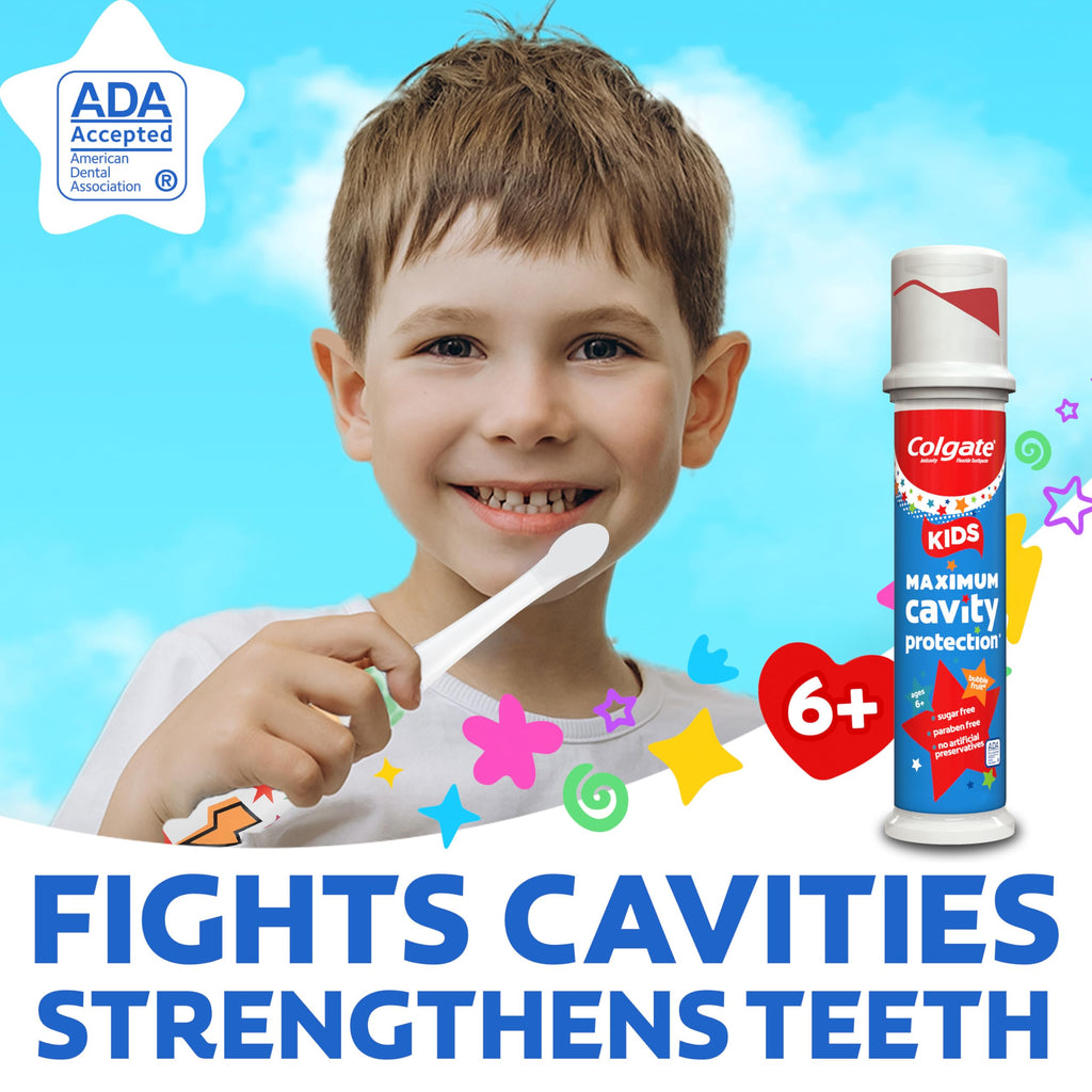 Colgate Kids Toothpaste Pump with Fluoride – Cavity Protection

