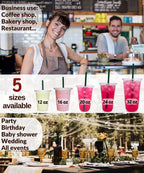 Aatriet Clear Cups with Lids Straws | Disposable Party Cups

