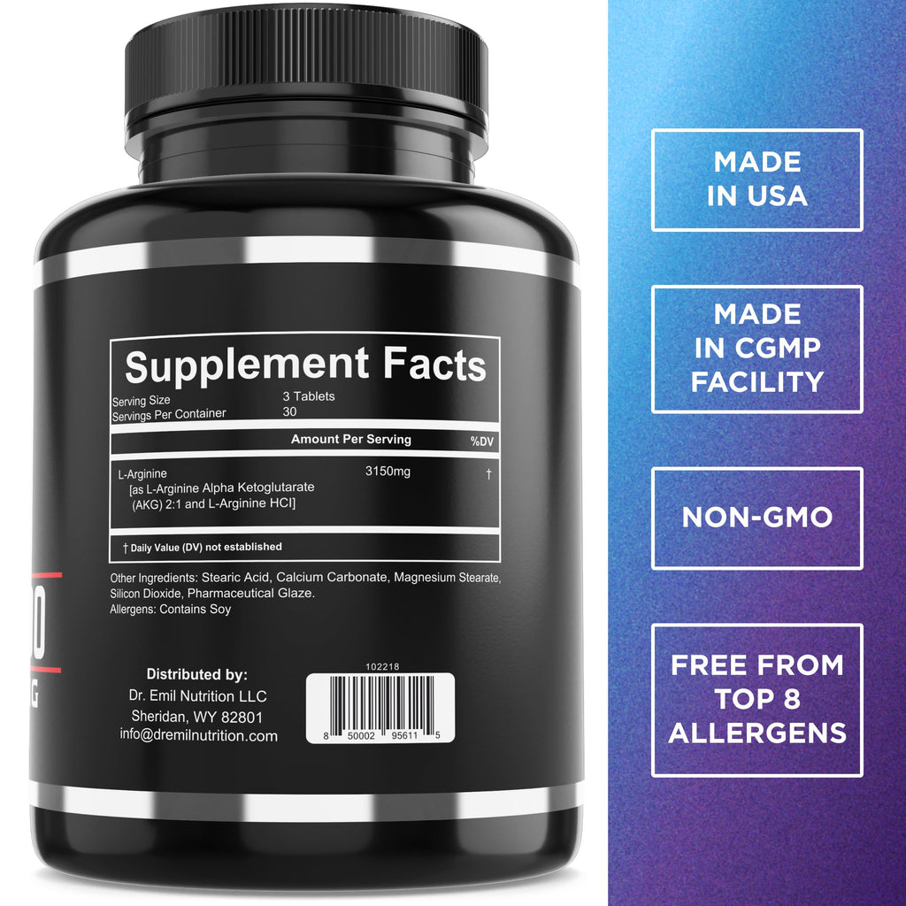Dr. Emil Nutrition Goliath Arginine Nitric Oxide Booster

