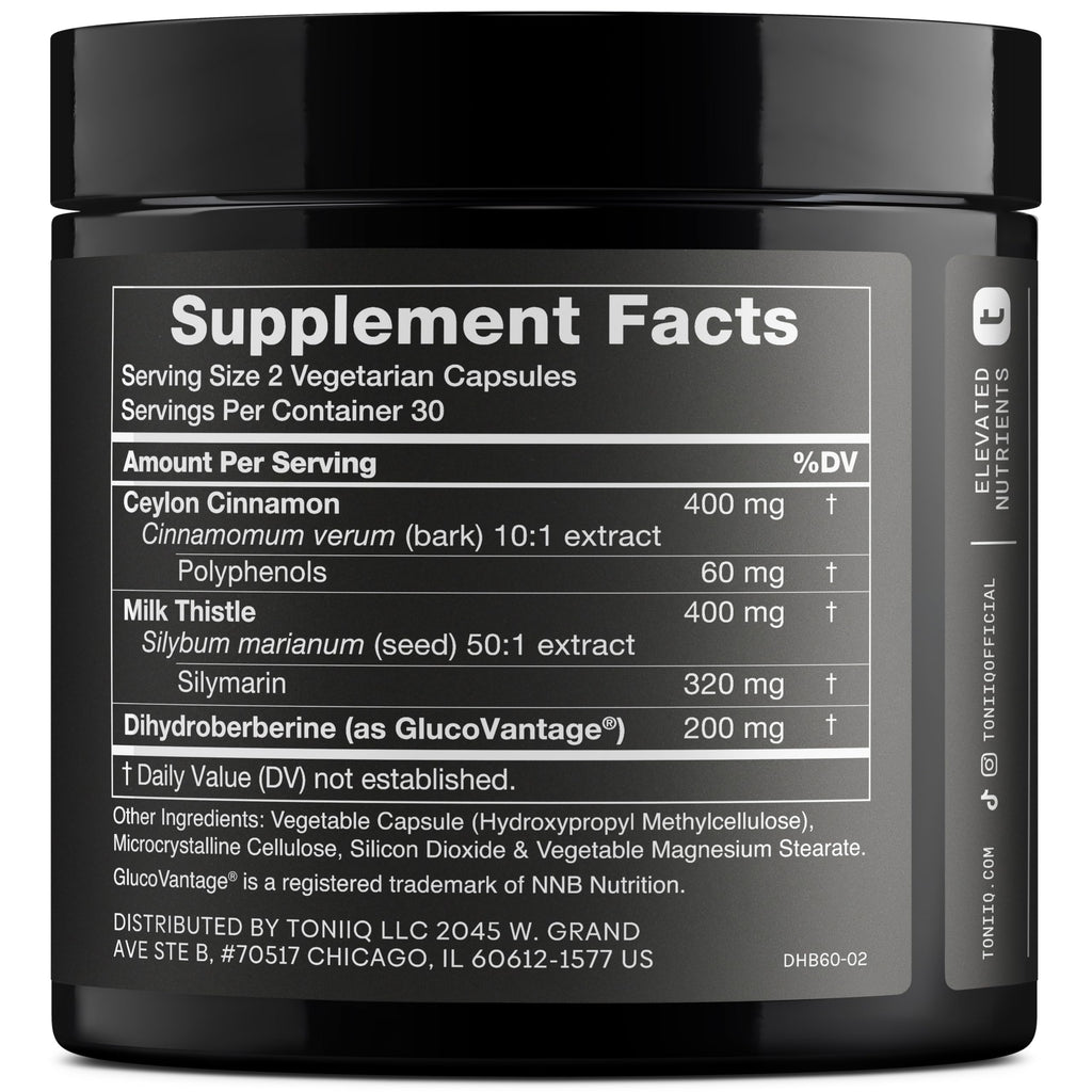 Toniiq Dihydroberberine with GlucoVantage | High Potency

