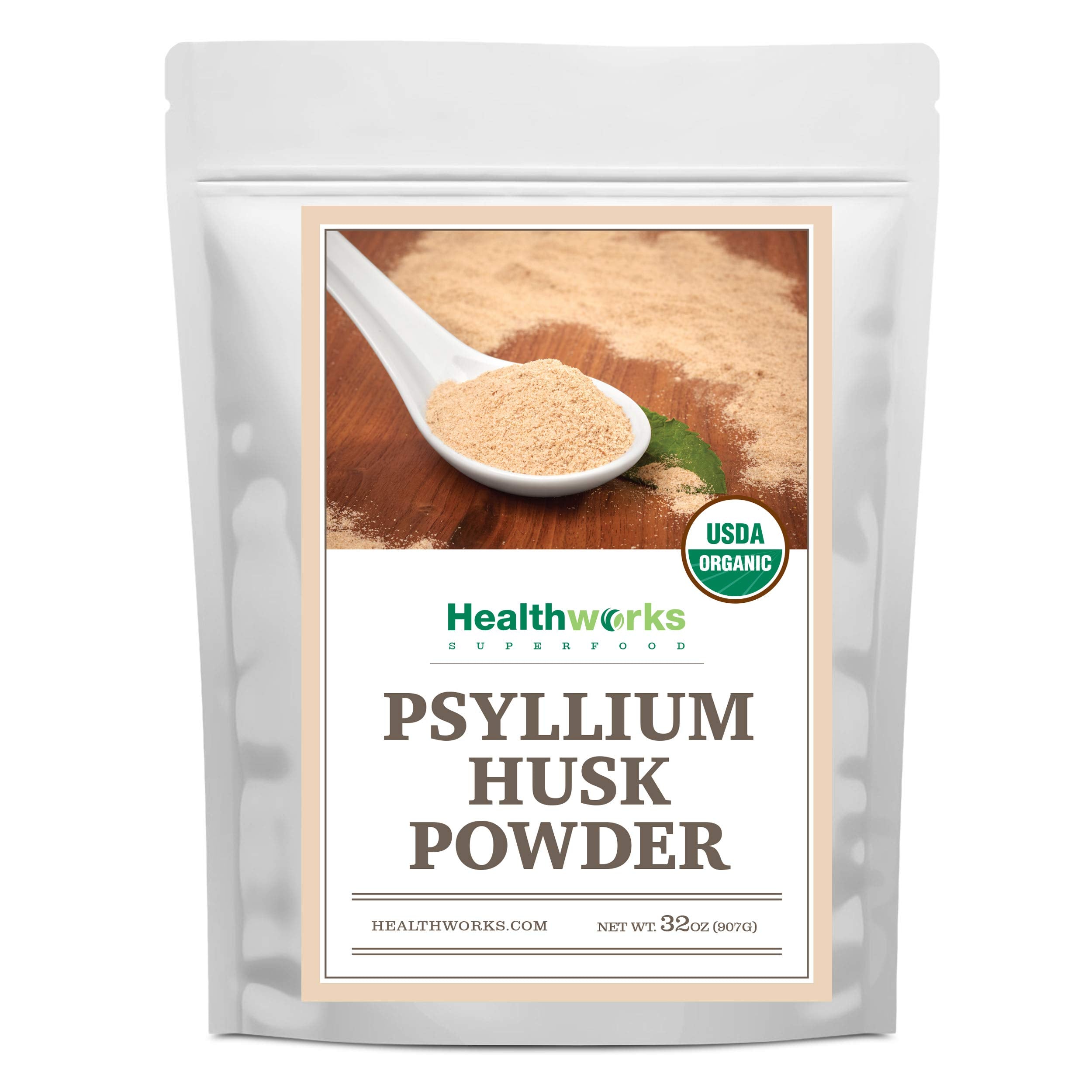 Healthworks Psyllium Husk Powder Organic - Fiber Support

