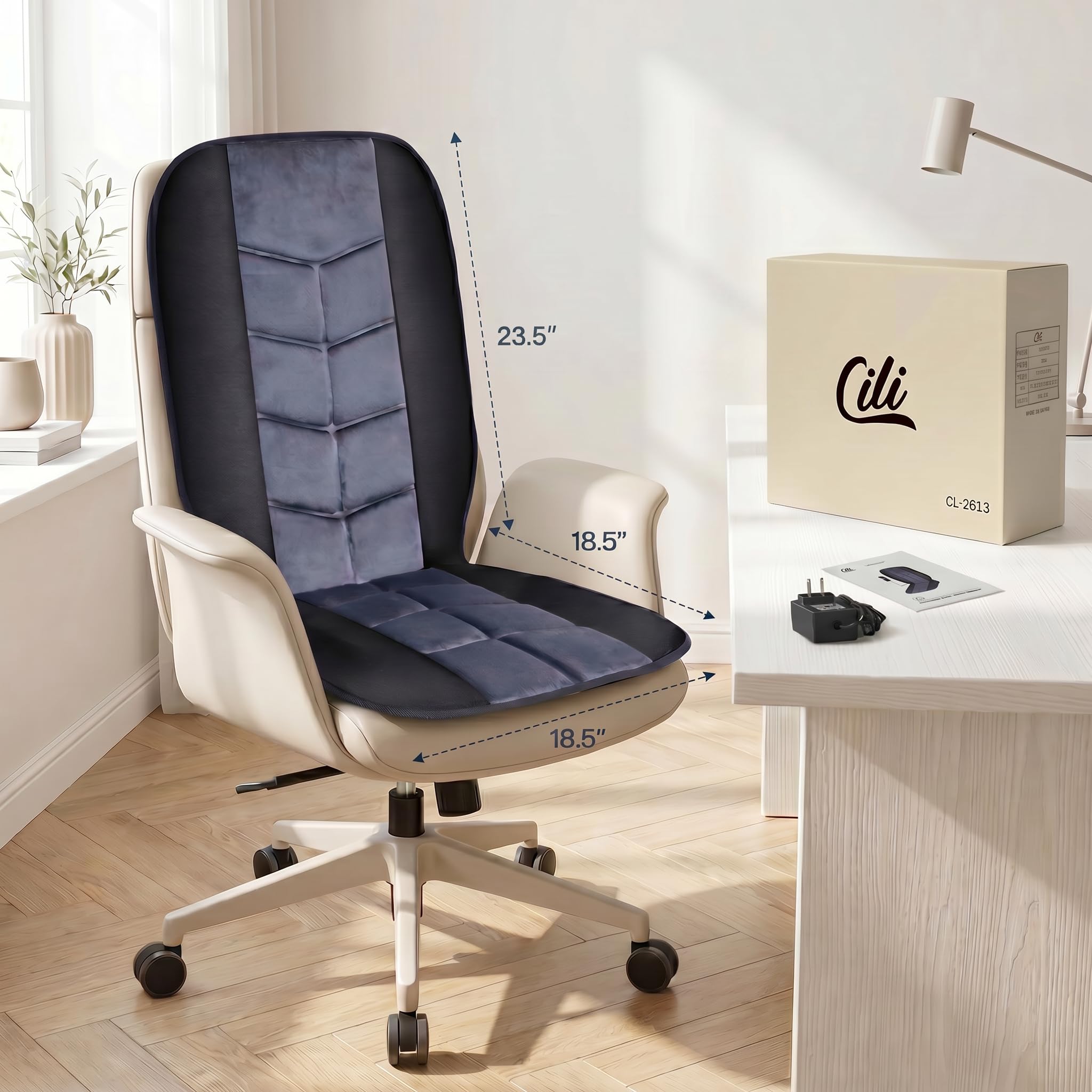 CILI Massage Chair Pad with Heat – Back Massager

