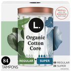 L. Tampons with Organic Cotton Core - BPA-Free Applicator