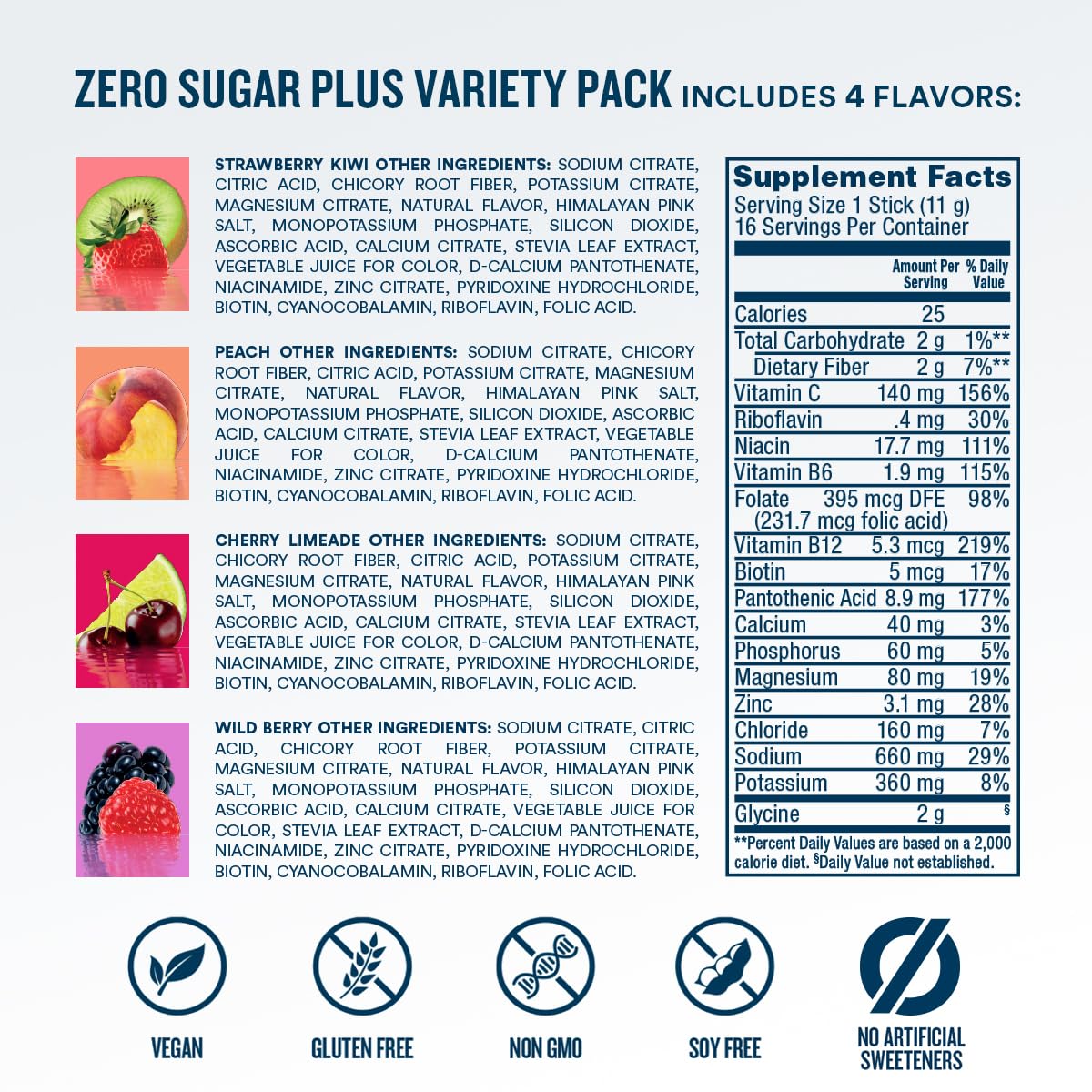 DripDrop Zero Sugar Plus Hydration - Electrolyte Drink Mix

