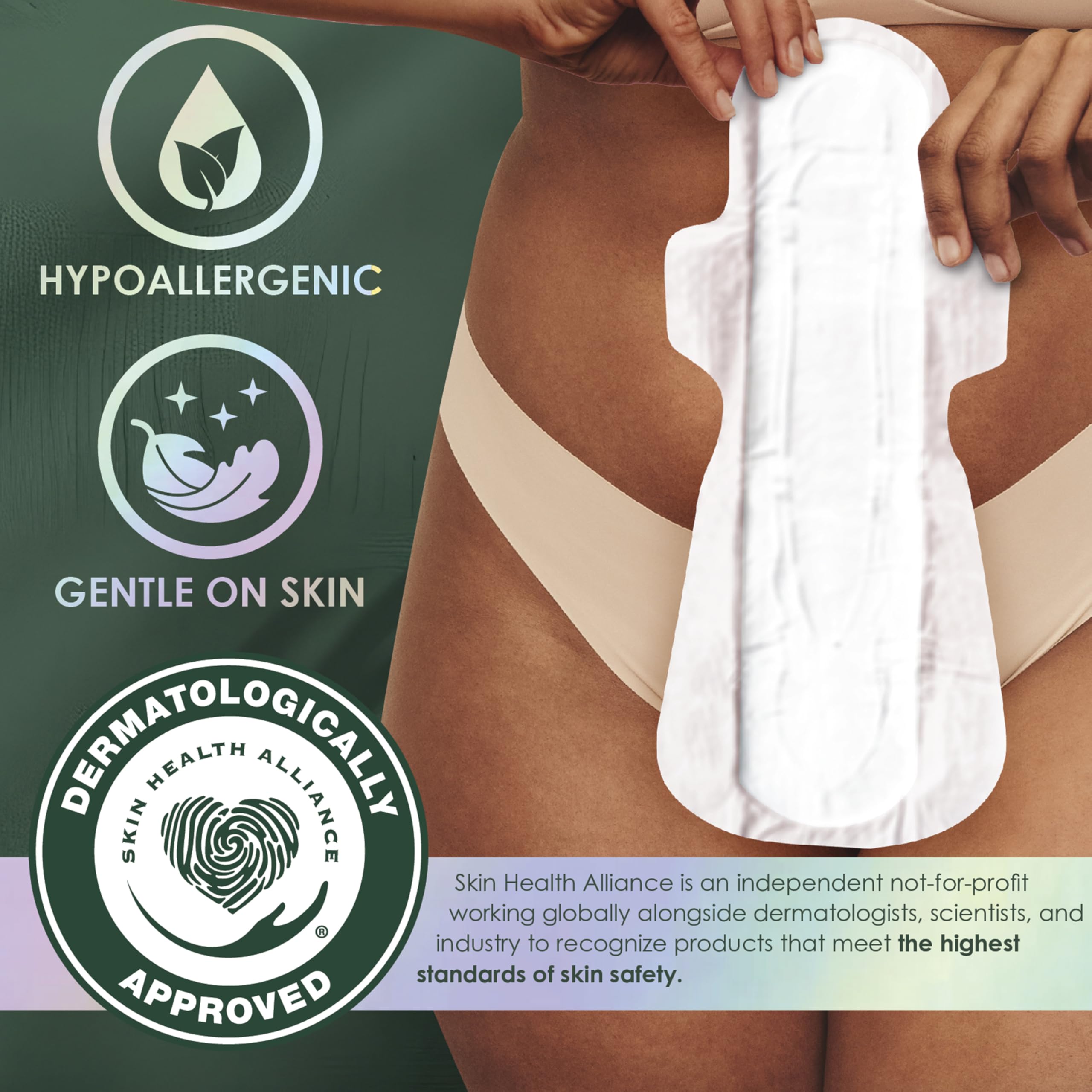 L. Maxi Pads with Organic Cotton Top Layer Unscented Wings

