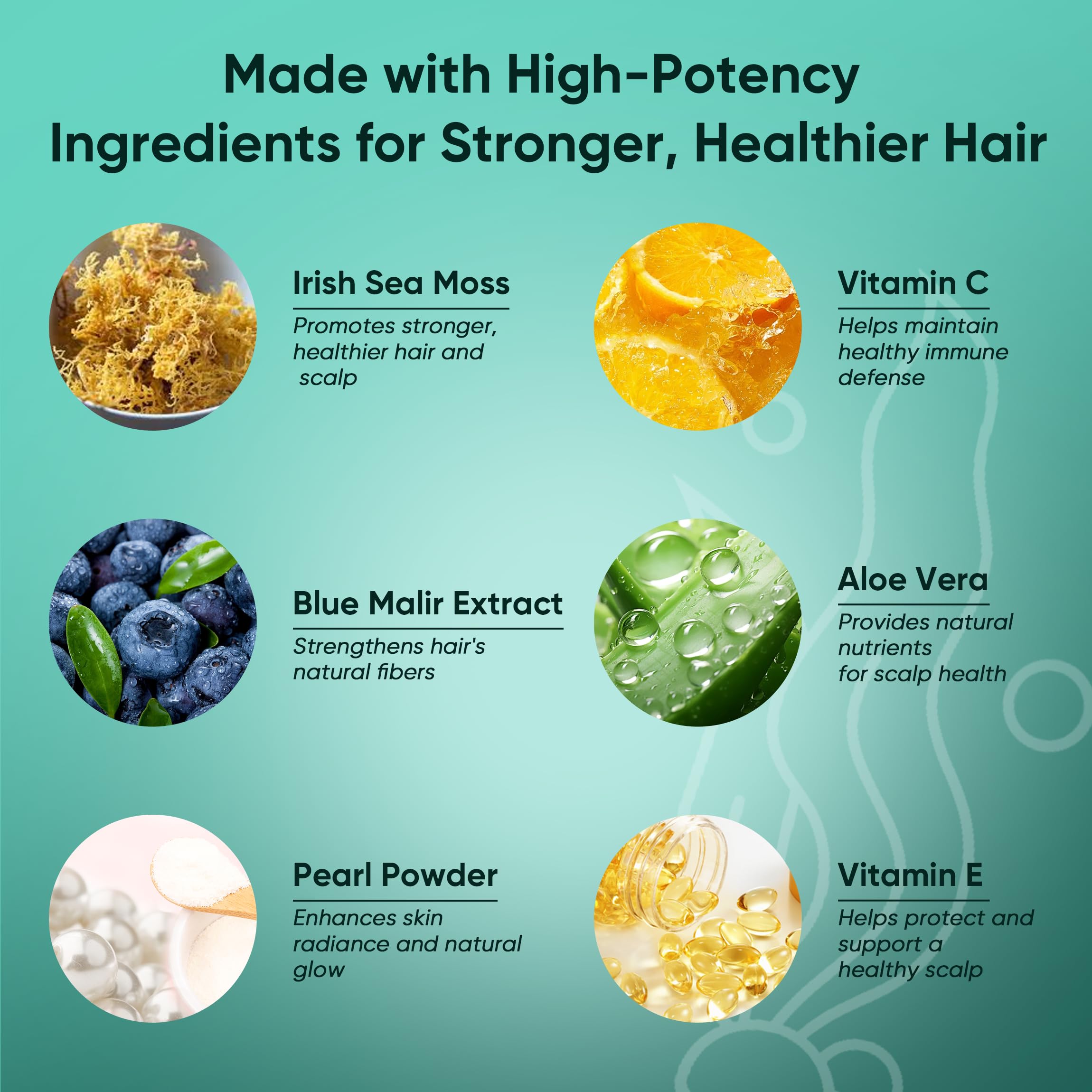 Balmbare Revive Hair Growth Gummies | Sea Moss & Vitamins

